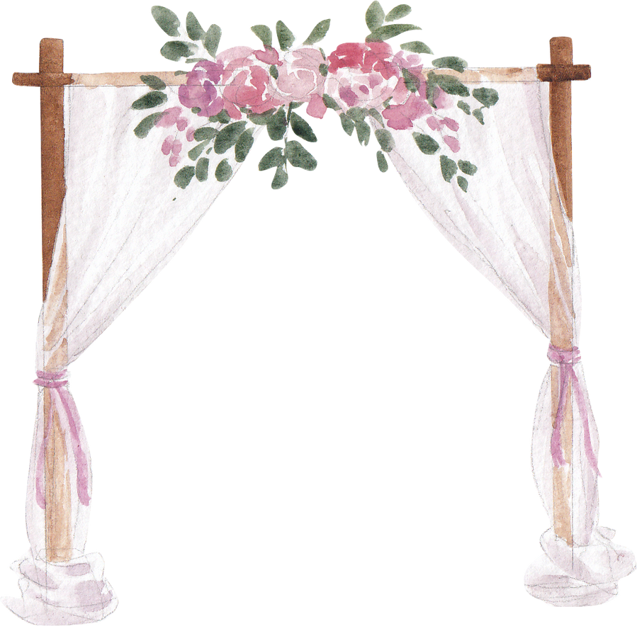 Watercolor Wedding Arch