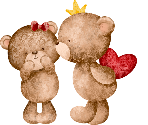 cute couple teddy bear